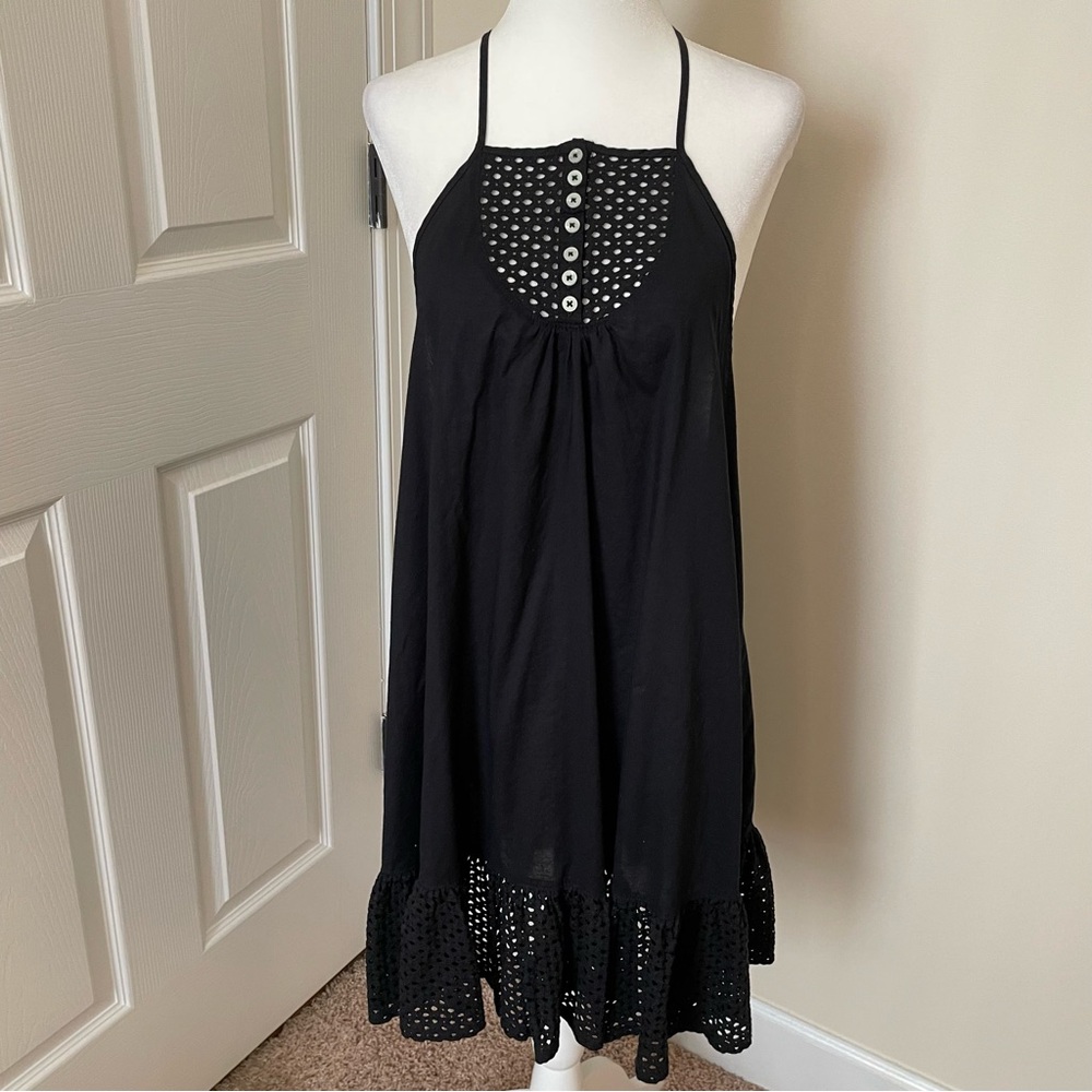 Free People Intimately Black Laser Cut Sundress Women’s Size M